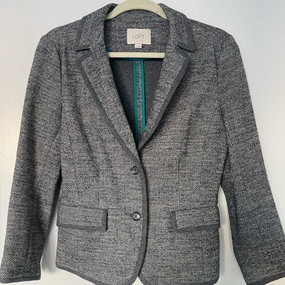 Loft herringbone blazer | medium
